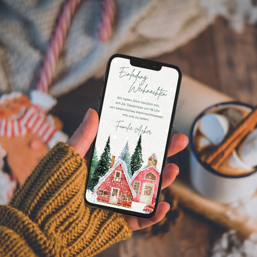 Weihnachtliche Einladungen
