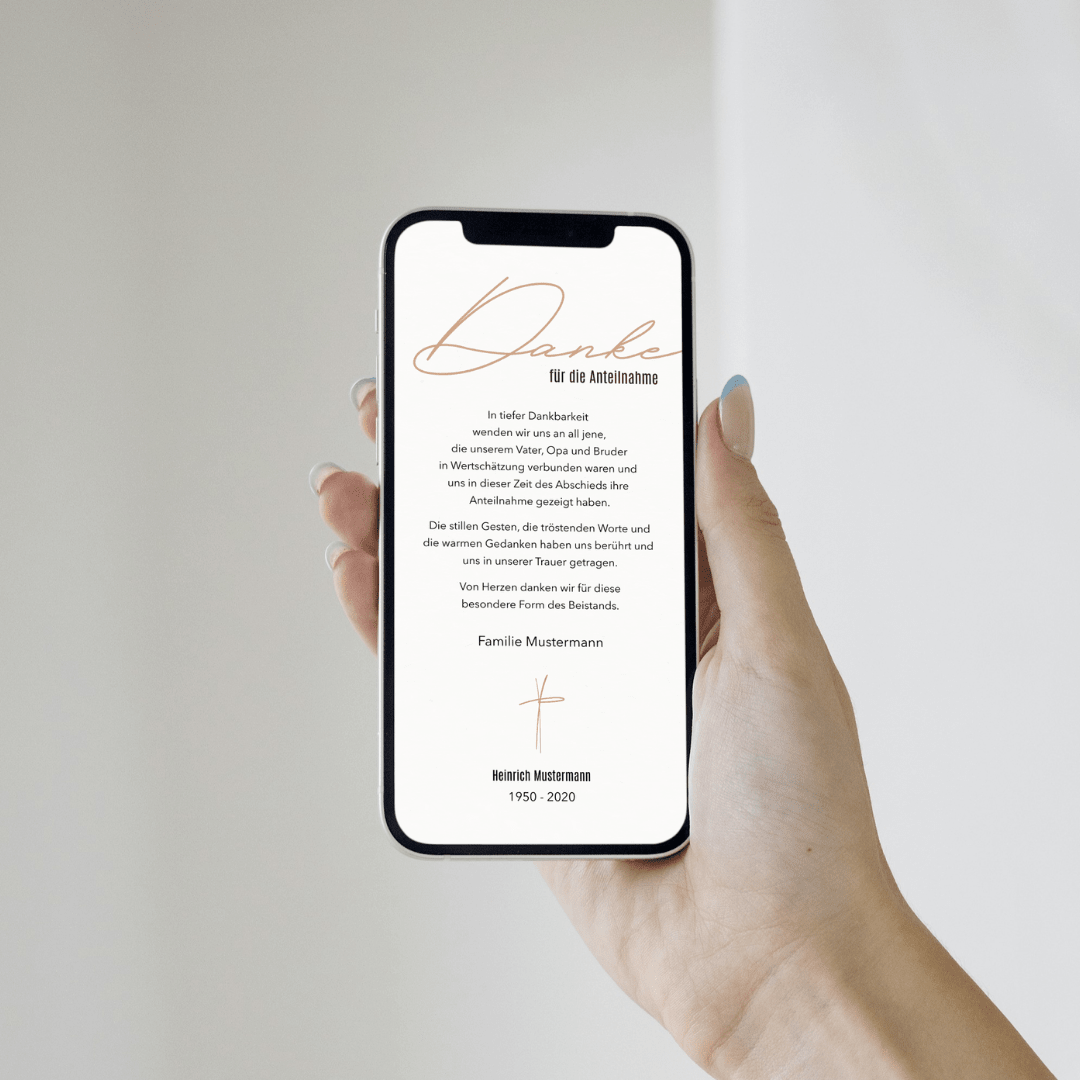 Trauer-Danksagung - karten-digital