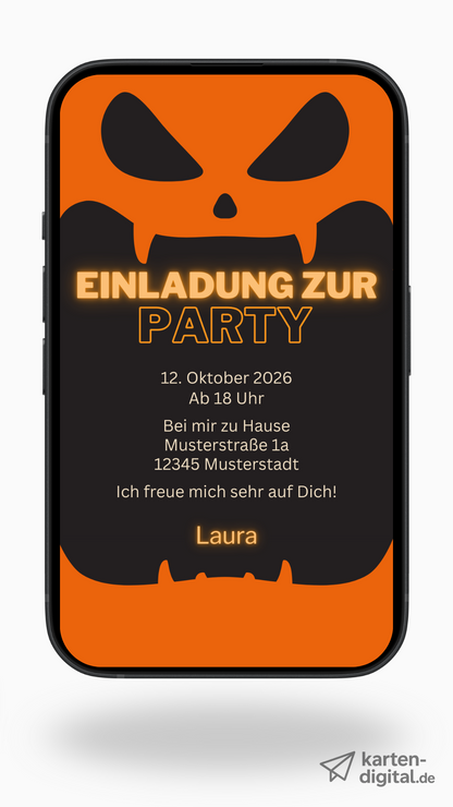 Digitale Halloween-Einladung – gruselig-cool & perfekt für deine Party