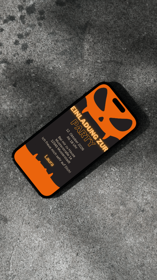 Digitale Halloween-Einladung – gruselig-cool & perfekt für deine Party