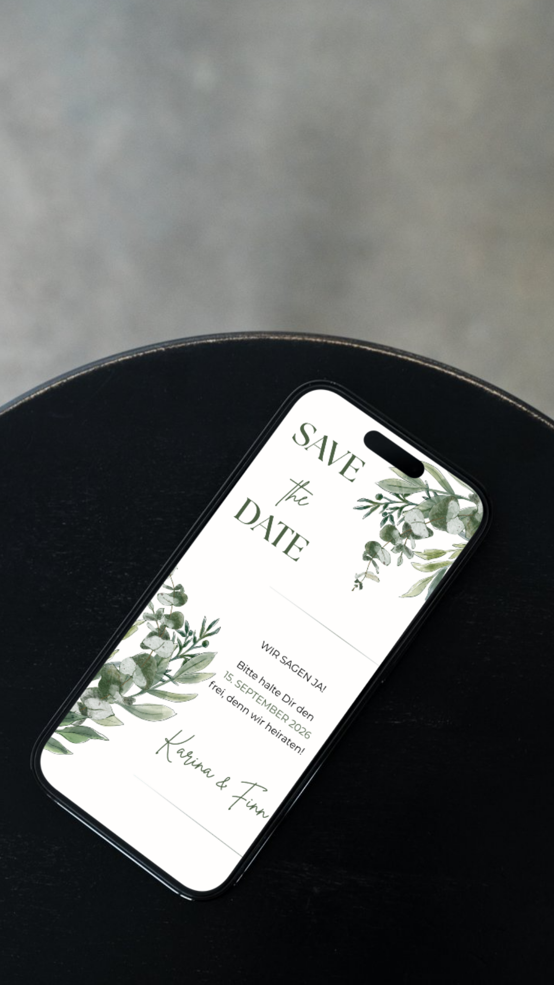 Save the Date Karte digital – Natürlich elegant eure Hochzeit ankündigen