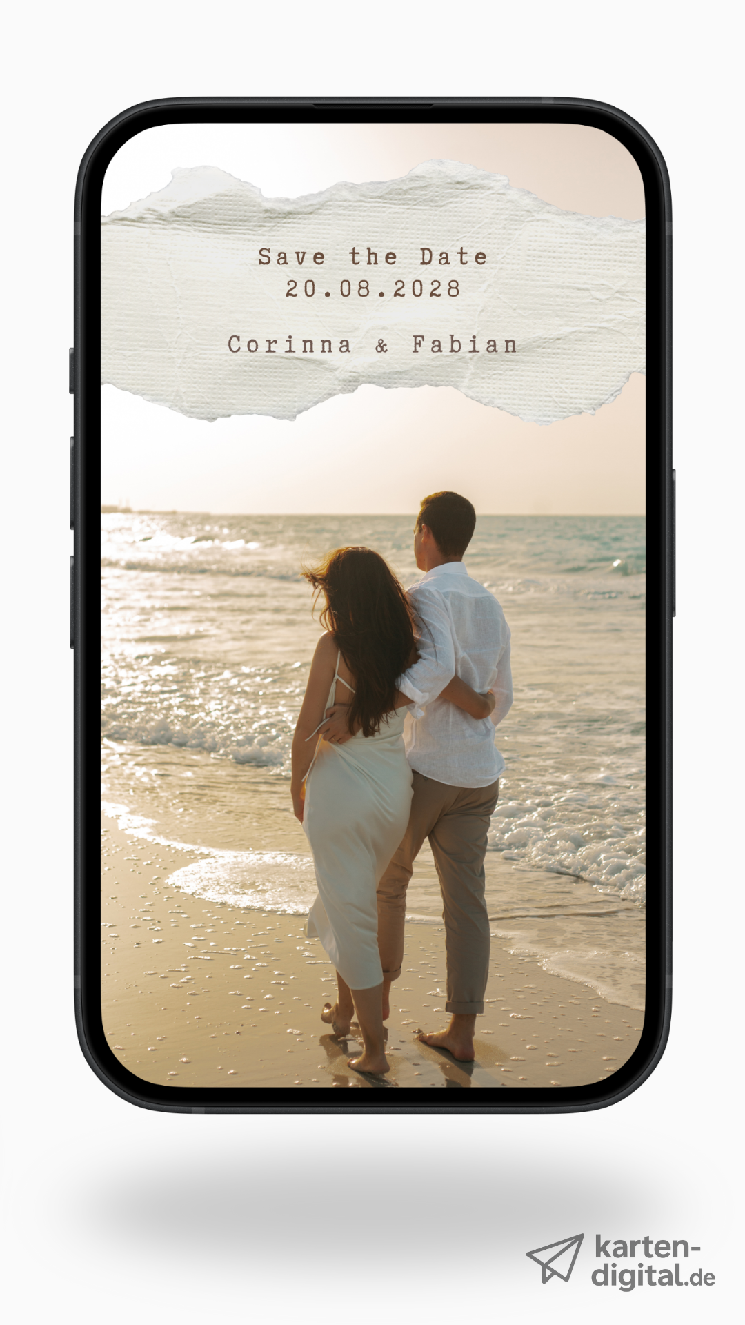 Digitale Save-the-Date Karte – Natürlich & Minimalistisch