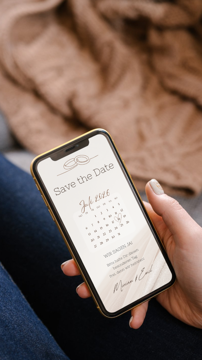 Save the Date Karte digital – Elegant, modern und persönlich