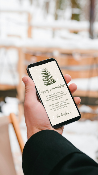 Digitale Einladung zum Weihnachtsessen – stilvoll & herzlich