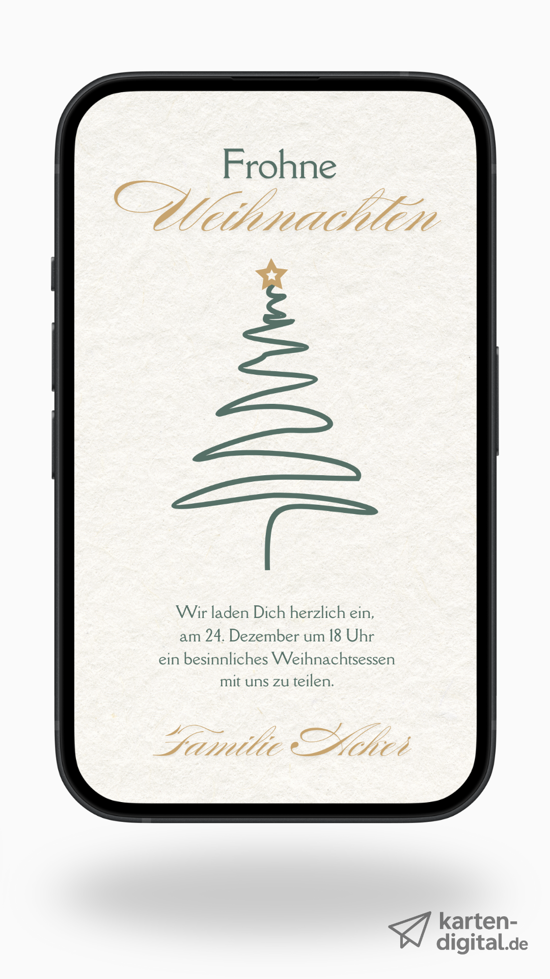 Digitale Weihnachtskarte – Elegant & Besinnlich