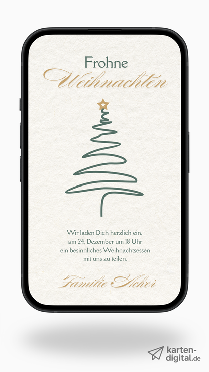 Digitale Weihnachtskarte – Elegant & Besinnlich