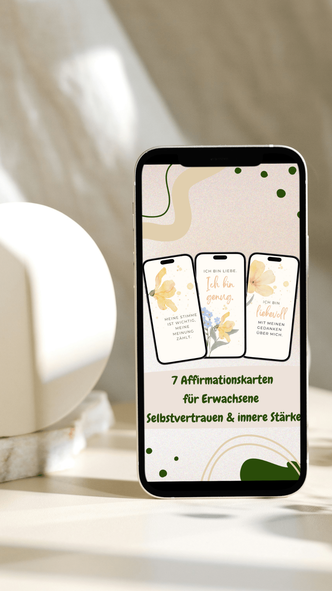 Affirmationskarten für Erwachsene – 7 digitale Karten für Selbstvertrauen & innere Stärke (Set 1) - karten - digital