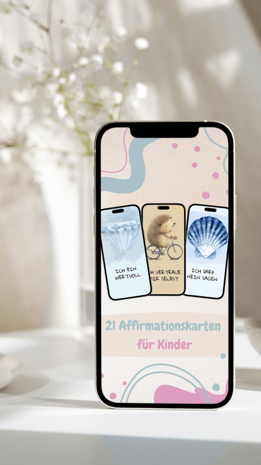 Affirmationskarten für Kinder – 21 digitale Mutmacher für Handy, Ausdruck & Alltag - karten - digital