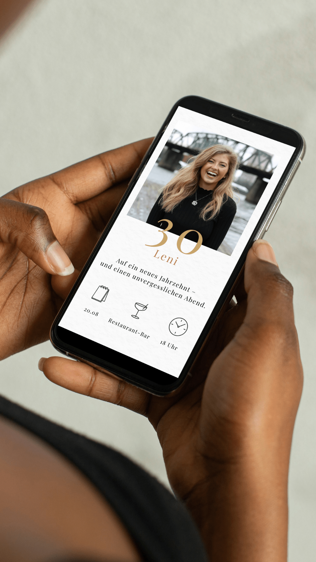 Digitale Geburtstagseinladung – Elegant & Minimalistisch - karten - digital