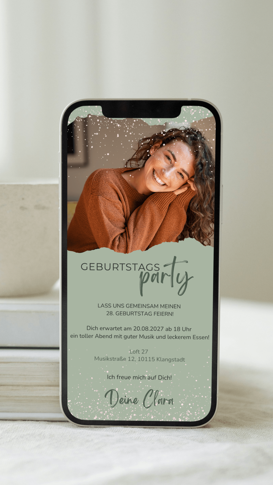 Digitale Geburtstagseinladung – Modern & persönlich mit Foto - karten - digital