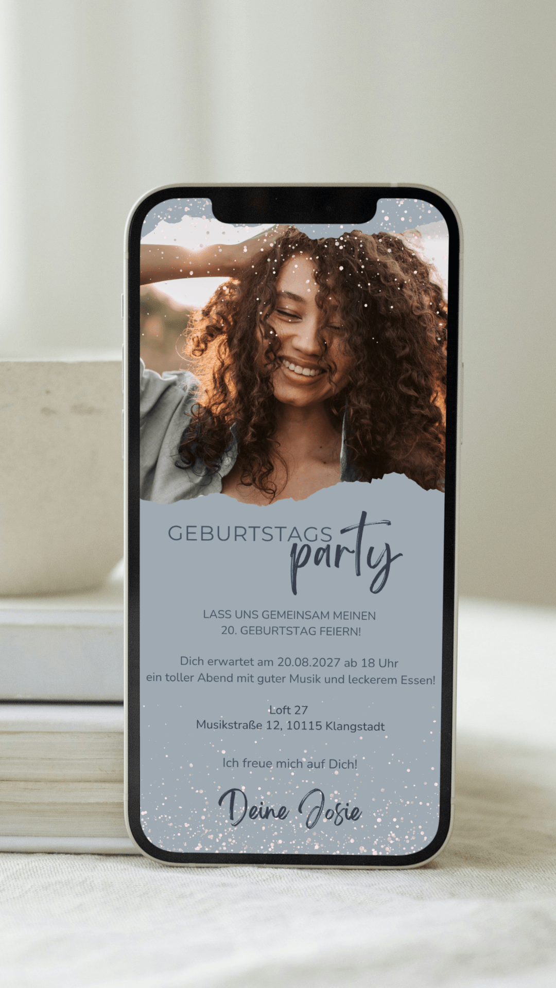 Digitale Geburtstagseinladung – Modern & persönlich mit Foto - karten - digital