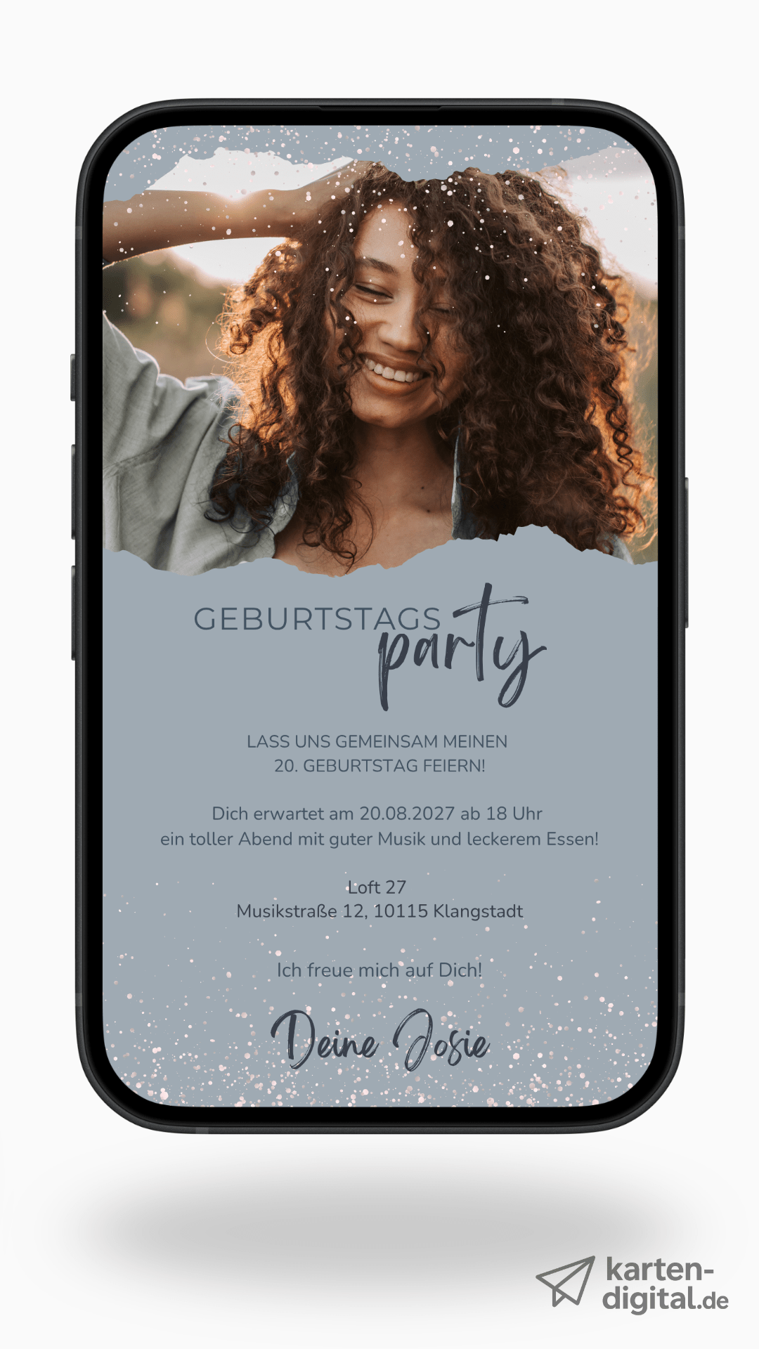 Digitale Geburtstagseinladung – Modern & persönlich mit Foto - karten - digital