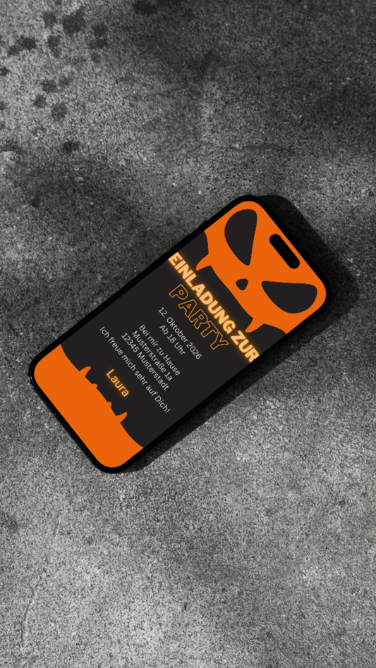 Digitale Halloween - Einladung – gruselig - cool & perfekt für deine Party - karten - digital