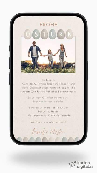 Digitale Ostereinladung – Osterfest & Fotokarte - karten - digital