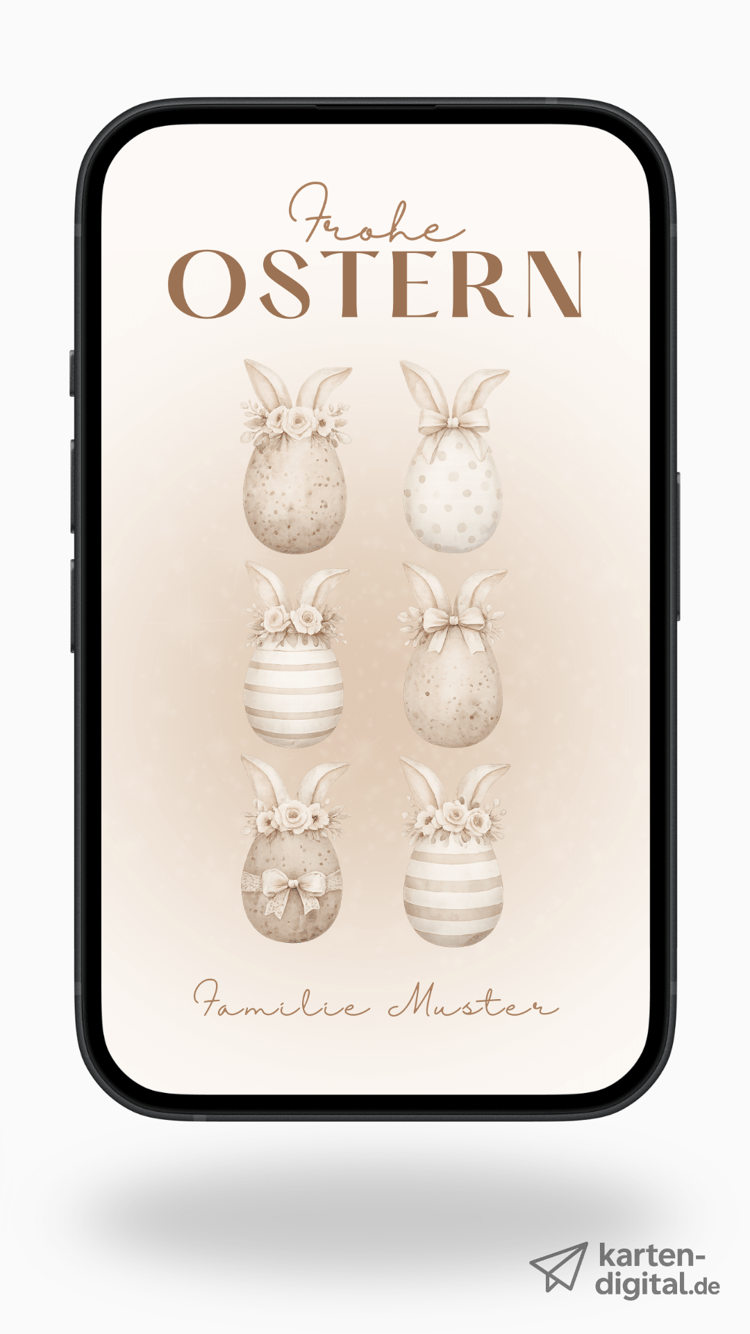 Digitale Osterkarte – Frühlingshafte Ostereier - karten - digital