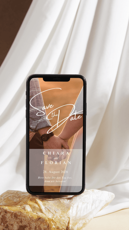 Digitale Save - the - Date Karte – Golden Hour - karten - digital