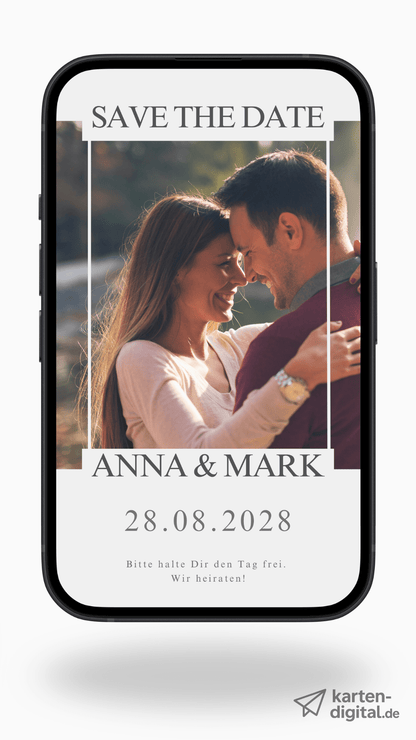 Digitale Save - the - Date Karte – Minimal & Modern - karten - digital