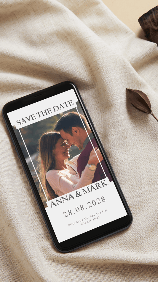 Digitale Save - the - Date Karte – Minimal & Modern - karten - digital