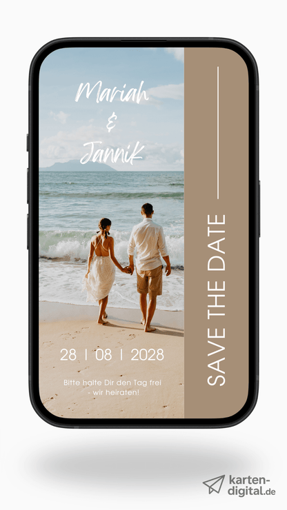 Digitale Save - the - Date Karte – Modern & Bildfokus - karten - digital