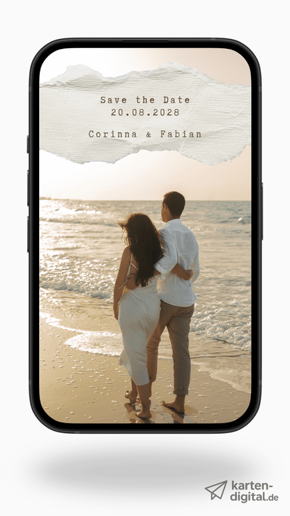 Digitale Save - the - Date Karte – Natürlich & Minimalistisch - karten - digital