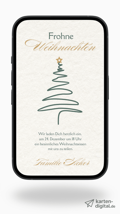 Digitale Weihnachtskarte – Elegant & Besinnlich - karten - digital