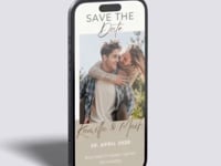 Digitale Save-the-Date Karte – Natürliches Fotodesign & warme Töne