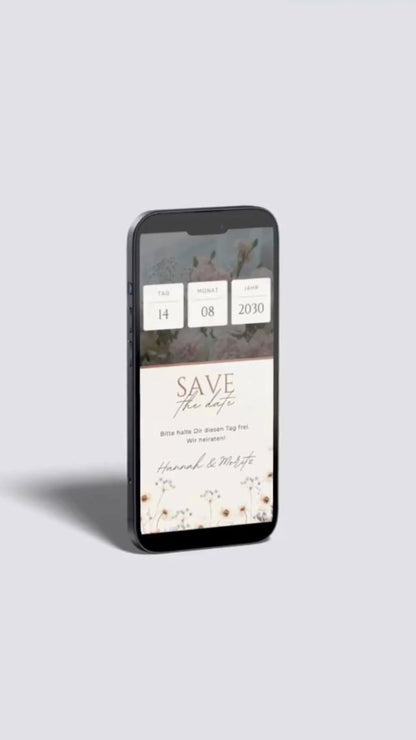 Digitale Save-the-Date Karte – Datum & sanfte Details