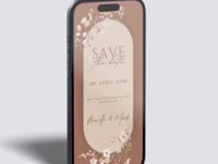 Digitale Save-the-Date Karte – Florale Eleganz & warme Töne