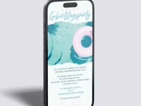 Digitale Einladung Geburtstag – Poolparty & Sommer