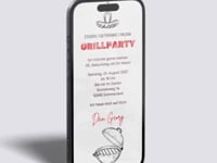 Digitale Einladung Geburtstag – Grill & Sommerabend
