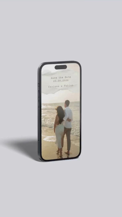 Digitale Save-the-Date Karte – Natürlich & Minimalistisch