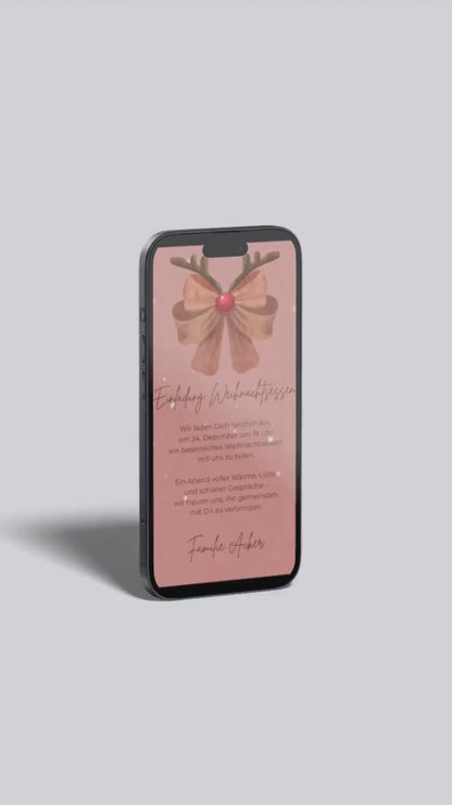 Digitale Einladung zum Weihnachtsessen – warm, modern & liebevoll gestaltet