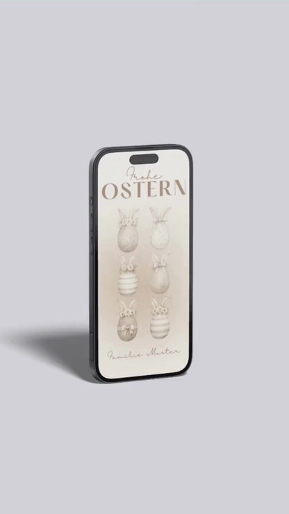 Digitale Einladung Ostern – Frühlingshafte Ostereier