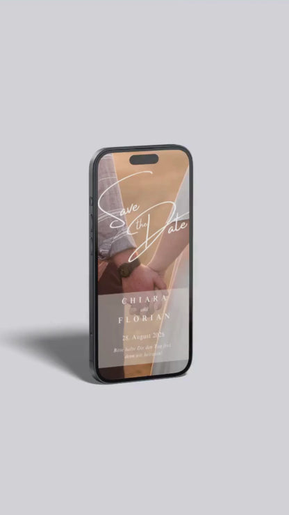 Digitale Save-the-Date Karte – Golden Hour