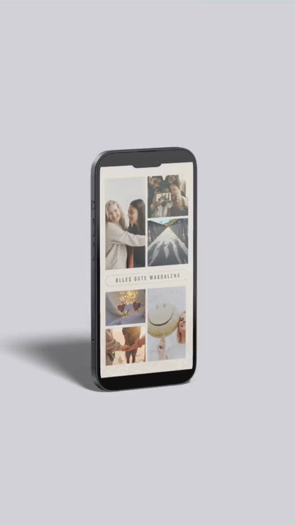 Digitale Glückwunschkarte – Fotocollage & Elegant