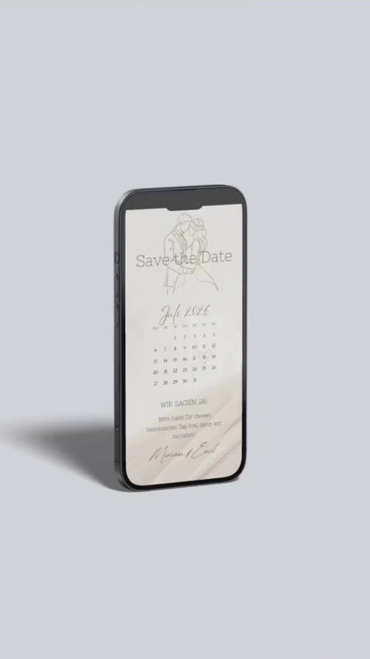 Save the Date Karte digital – Stilvoll, modern und persönlich