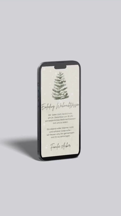 Digitale Einladung zum Weihnachtsessen – stilvoll & herzlich