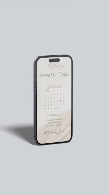Save the Date Karte digital – Elegant, modern und persönlich
