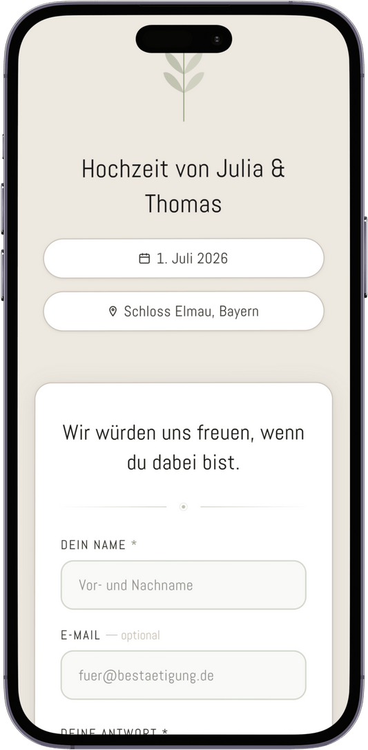 RSVP – Rückmeldungen für deine Einladung - karten - digital