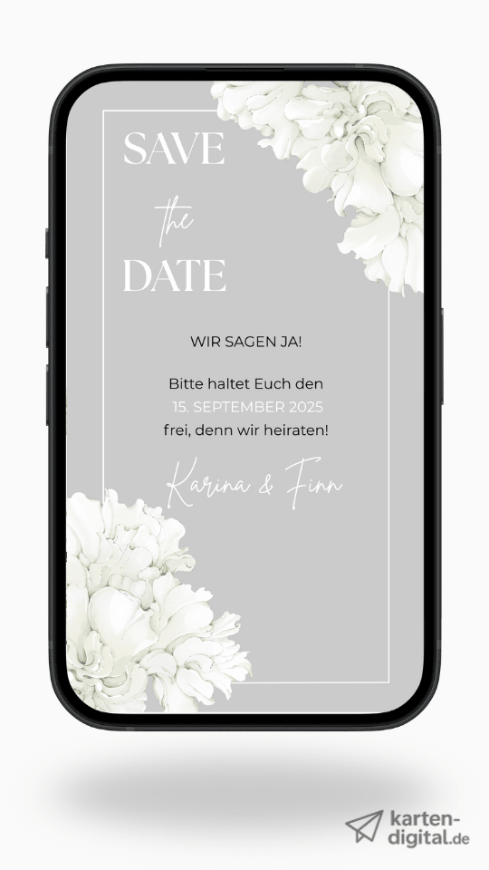 Save the Date Karte digital – Minimalistisch elegant und stilvoll - karten - digital