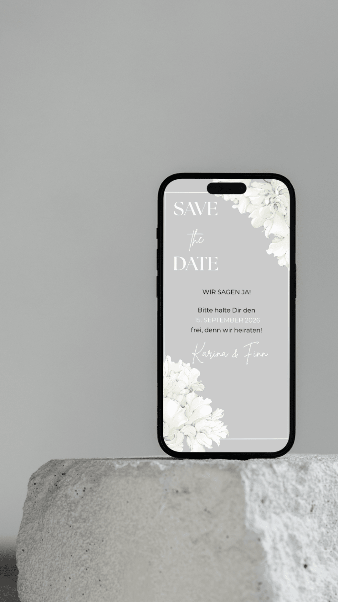 Save the Date Karte digital – Minimalistisch elegant und stilvoll - karten - digital