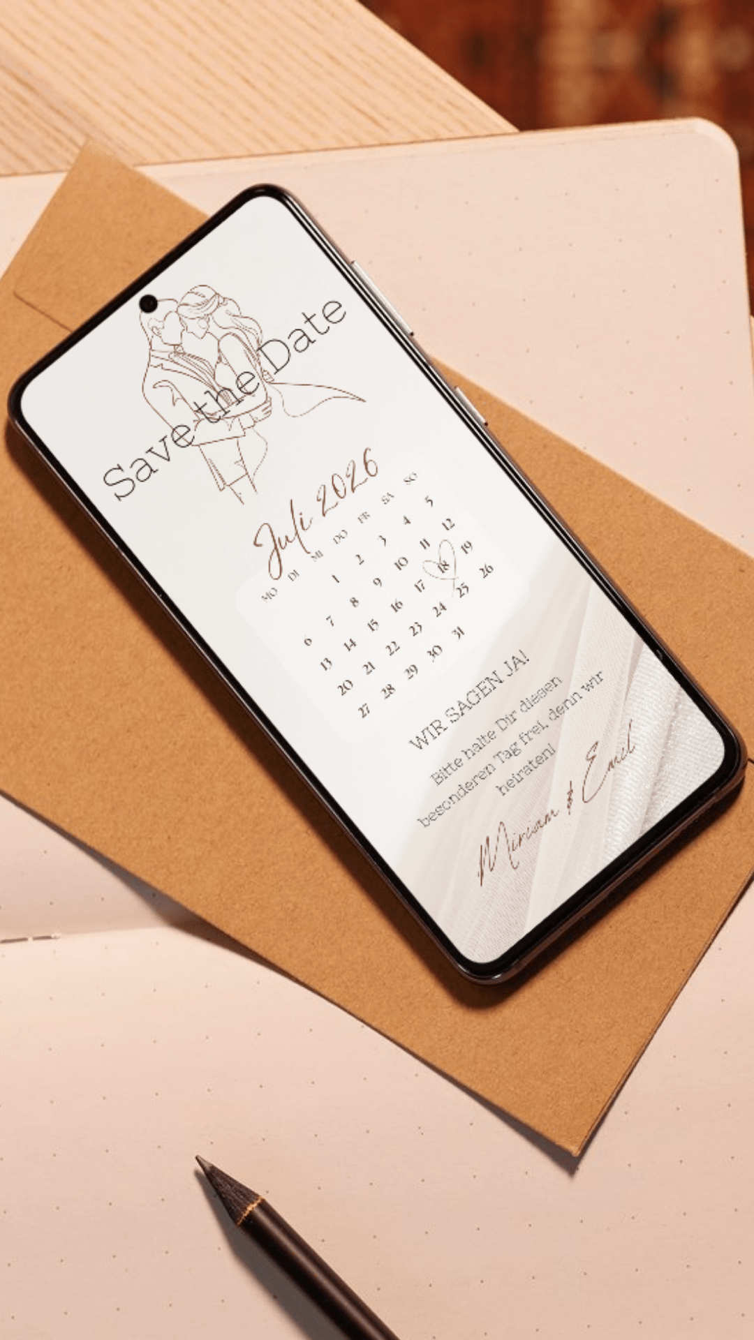 Save the Date Karte digital – Stilvoll, modern und persönlich - karten - digital