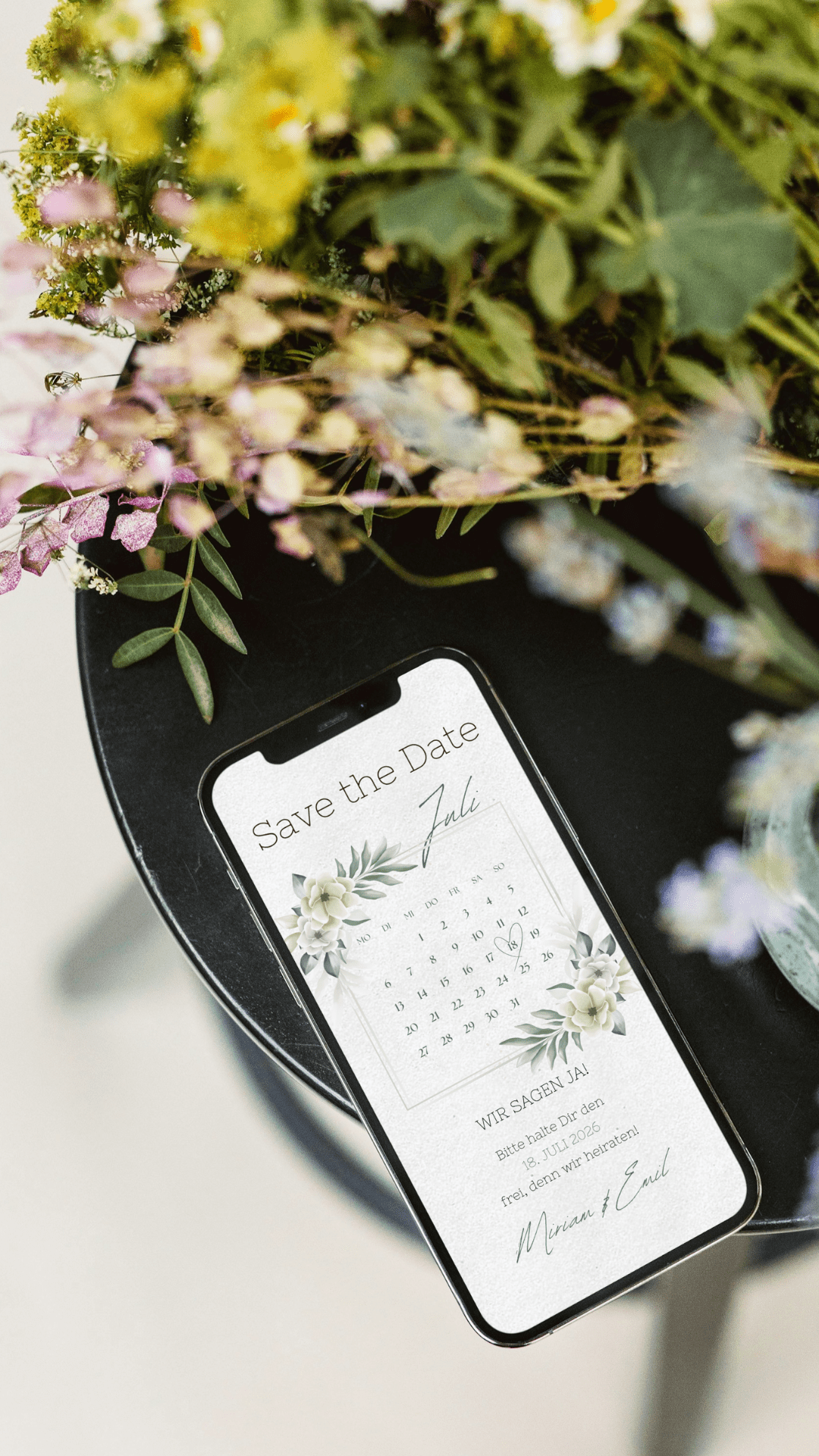 Save the Date Karte digital – Zeitlos elegant und natürlich - karten - digital