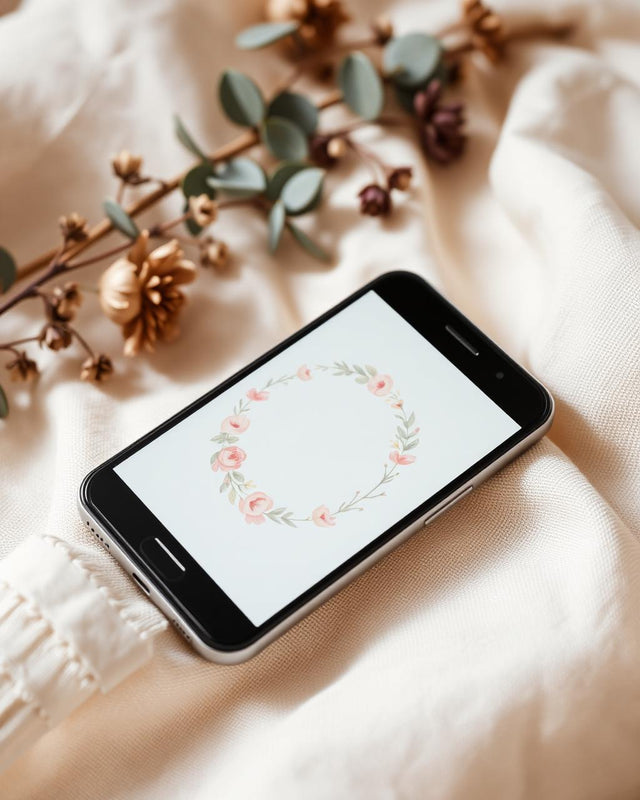 Digitale Taufeinladung auf dem Smartphone